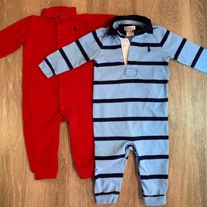 Ralph Lauren Long-Sleeve Onesies (2) - 12 months